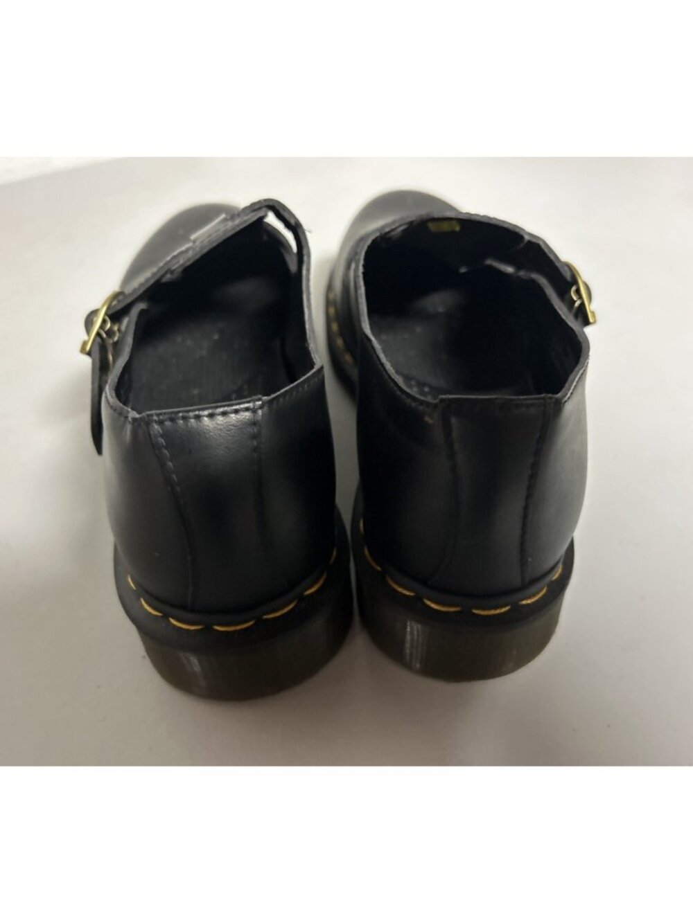 Dr. Martens Mary Jane Buckle Shoes Felix Black Vegan Leather Size 9 EUC - Picture 6 of 9